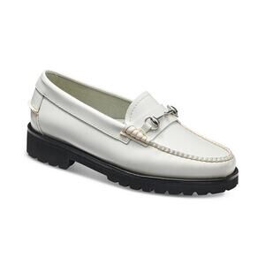 G.H.Bass Women's Lianna Bit Lug Weejuns Loafer Shoes, White Size 10M